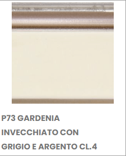P73 GARDENIA INVECCHIATO CON GRIGIO E ARGENTO 